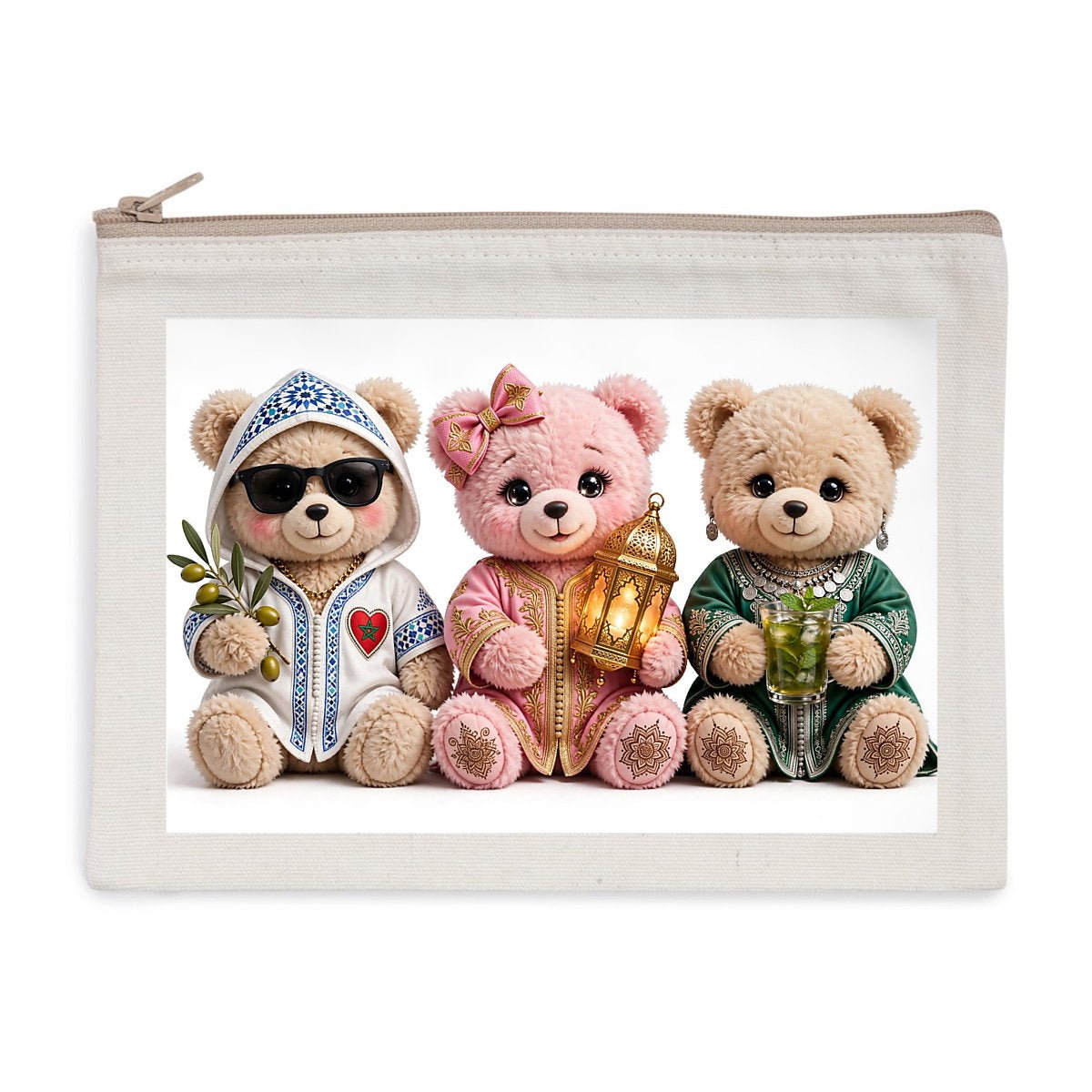 Pochette Zippée Oursons Maghribi – LUMÏA - LUMÏA