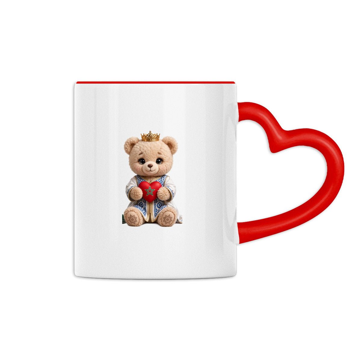 Mug Anse Cœur – Ourson Couronné Style Marocain | LUMÏA - LUMÏA