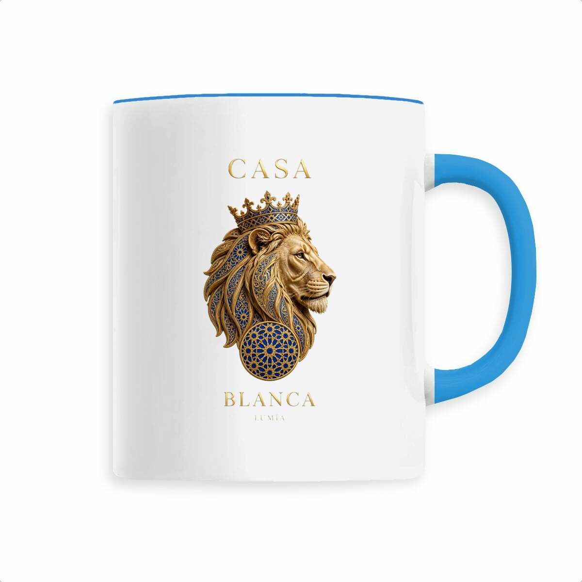 Mug Casa Blanca – Lion couronné or &amp; noir - LUMÏA