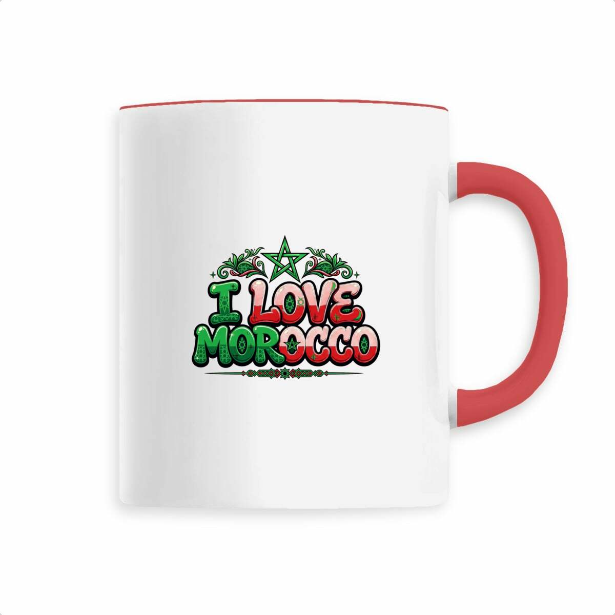 Mug I Love Morocco – Étoile marocaine, céramique 330 ml - LUMÏA