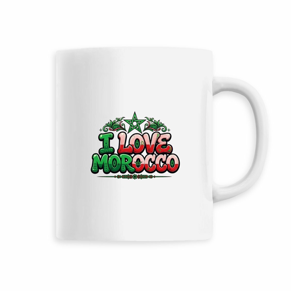 Mug I Love Morocco – Étoile marocaine, céramique 330 ml - LUMÏA