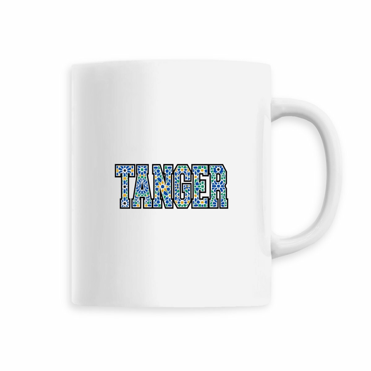 Mug Tanger – Lettres zellige bleues - LUMÏA