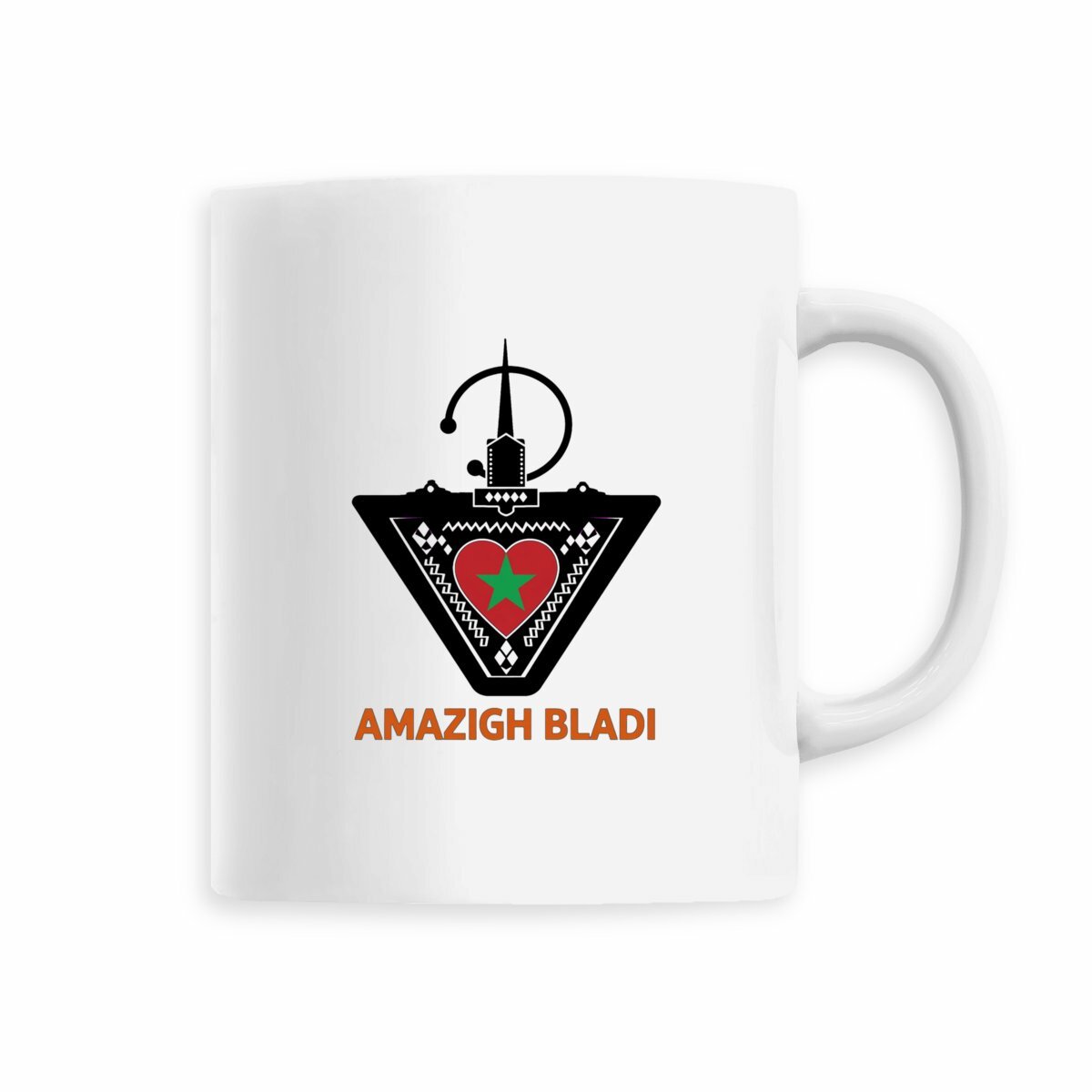 Mug en céramique Amazigh Bladi – Cœur du Maroc – 330 ml - LUMÏA