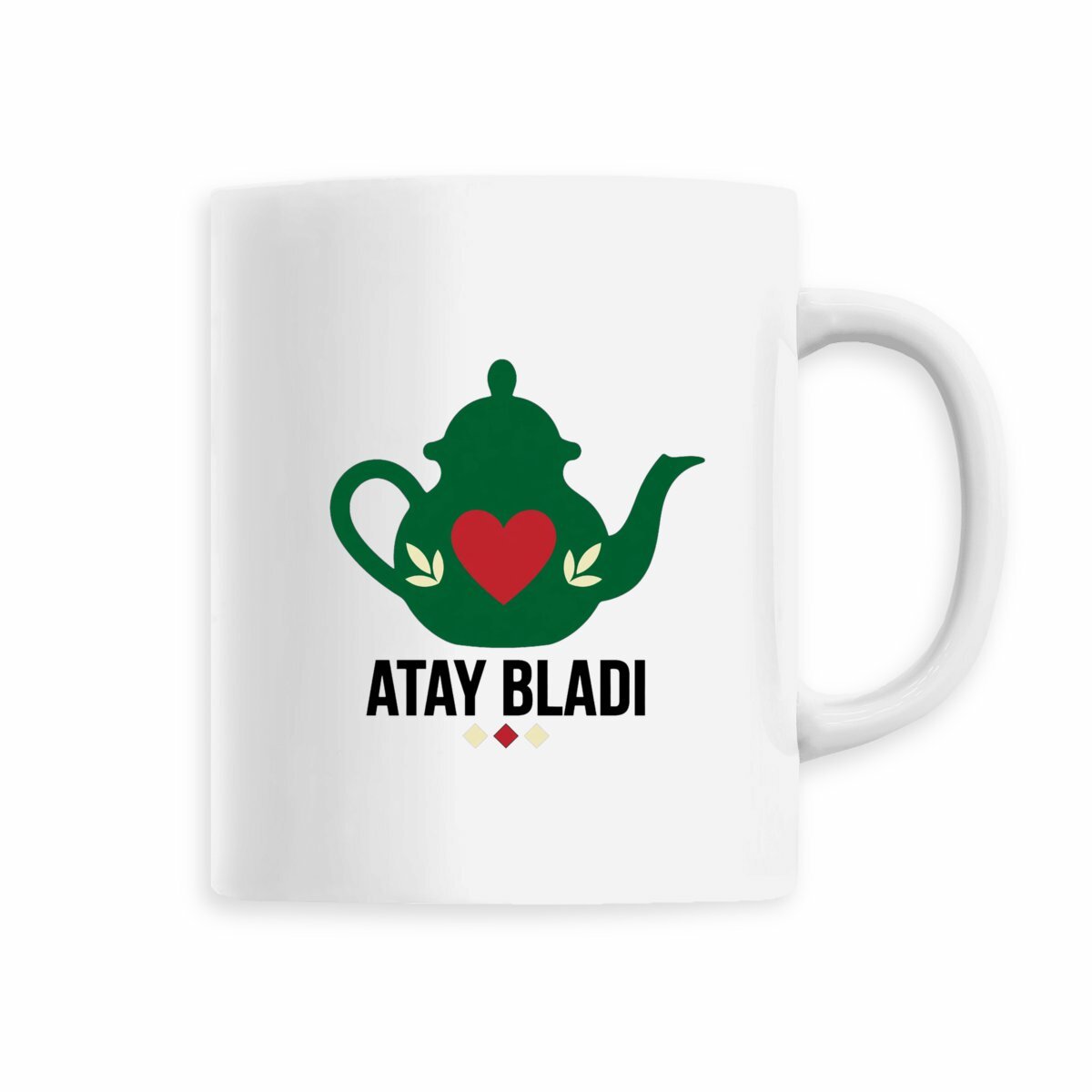 Mug en céramique Atay Bladi – Théière marocaine – 330 ml - LUMÏA