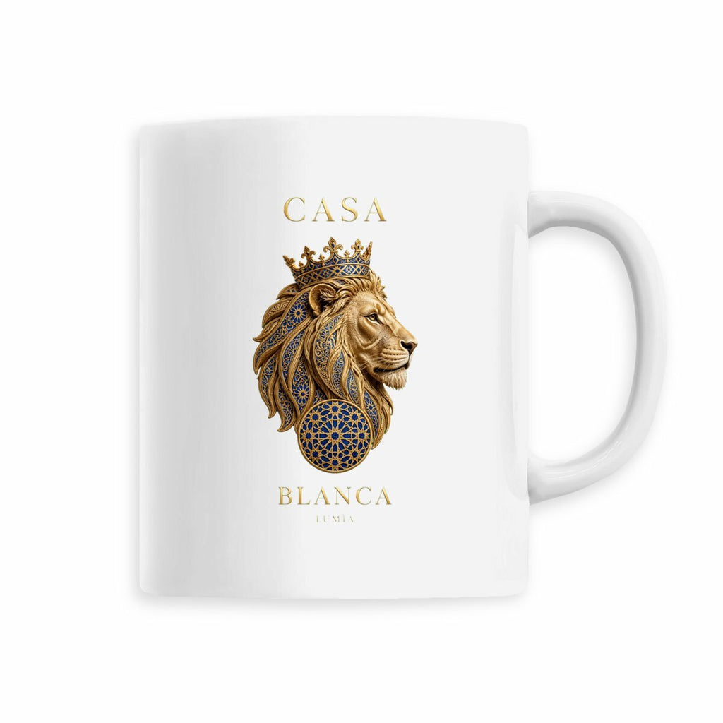 Mug Casa Blanca – Lion couronné or &amp; noir - LUMÏA