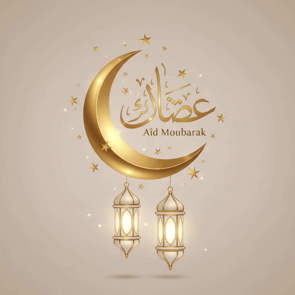 Aïd Moubarak — Affiche Digital Premium - LUMÏA
