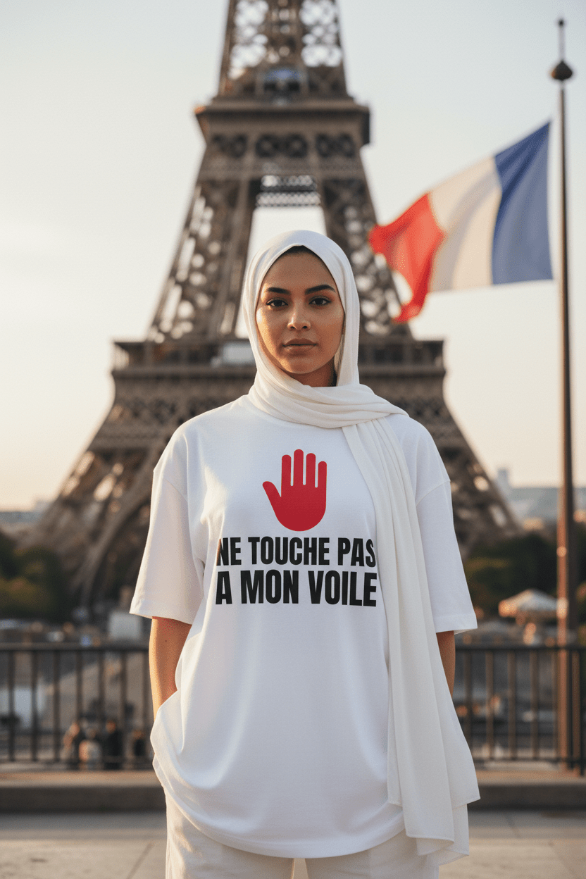T-Shirt — « Ne Touche Pas À Mon Voile » | Édition Limitée - LUMÏA