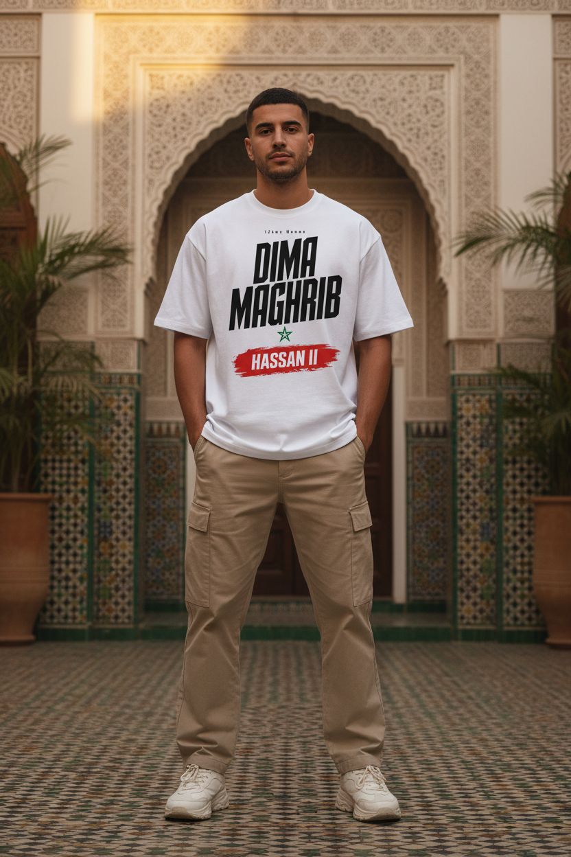 T-Shirt DIMA MAGHRIB - Mannequin Fond Marocain