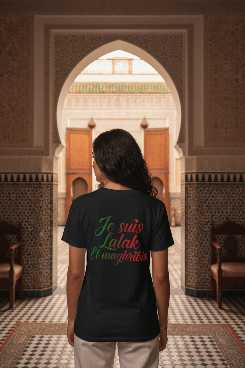 T-Shirt « Je suis Lâlak El Maghribia » — Tee Casual Français-Arabe LUMÏA - LUMÏA