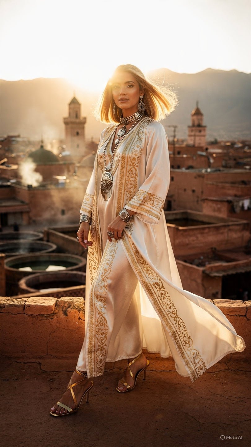 Portrait de Femme Marocaine en Caftan — Art IA LUMÏA - LUMÏA