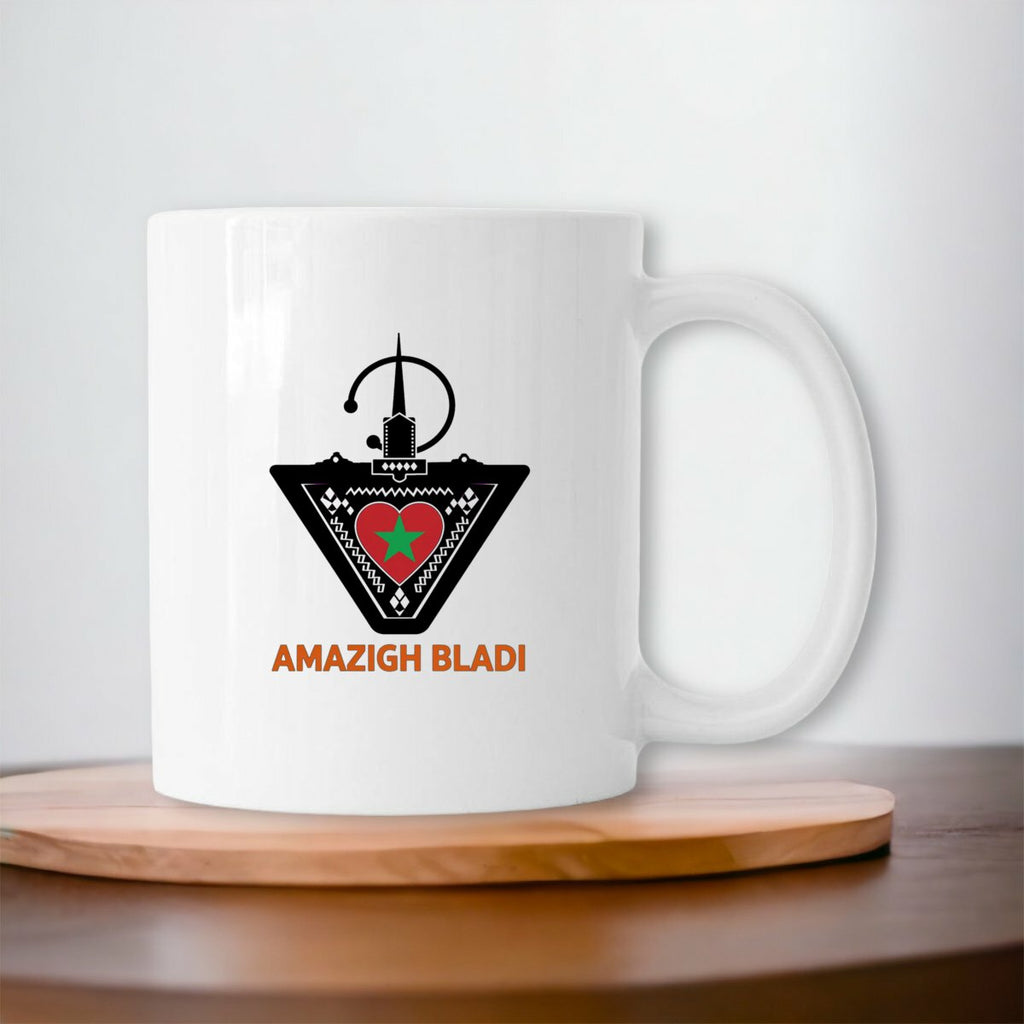 Mug en céramique Amazigh Bladi – Cœur du Maroc – 330 ml - LUMÏA