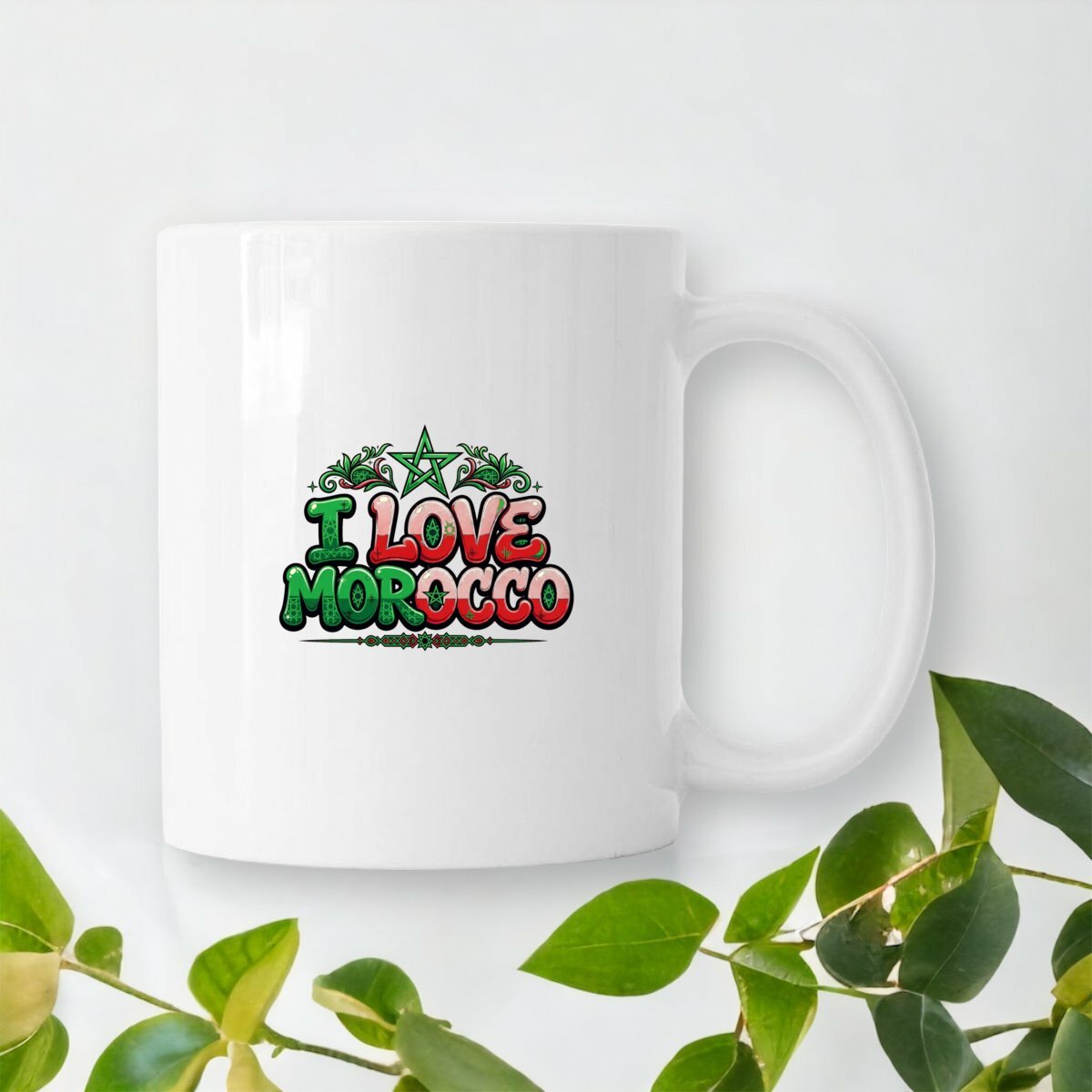 Mug I Love Morocco – Étoile marocaine, céramique 330 ml - LUMÏA