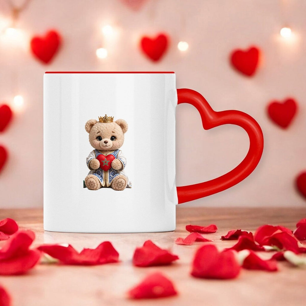 Mug Anse Cœur – Ourson Couronné Style Marocain | LUMÏA - LUMÏA